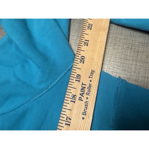 ARMANI ECHANGE XL Sweatshirt Shirt Top Bling 1/4 Zip teal Blue - Picture 9 of 9